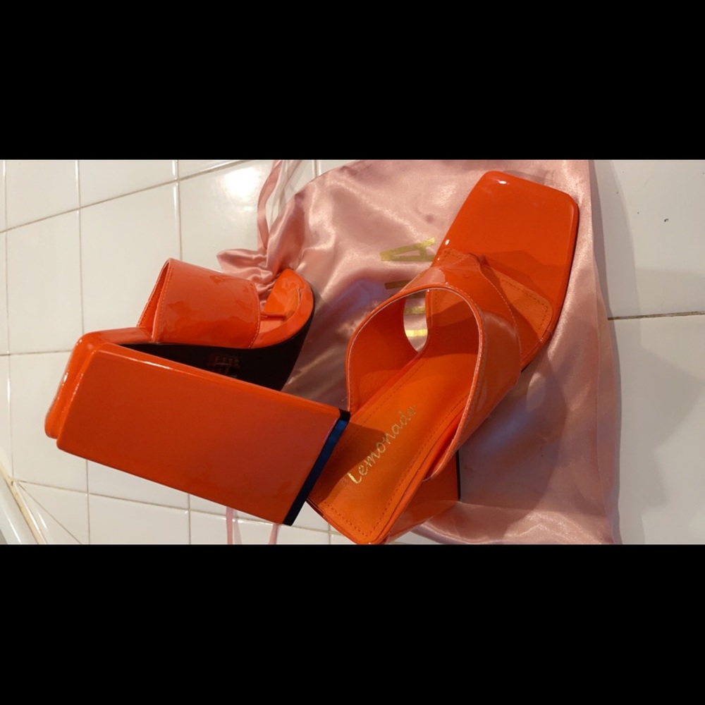 6.5 Miss Lola Orange heels